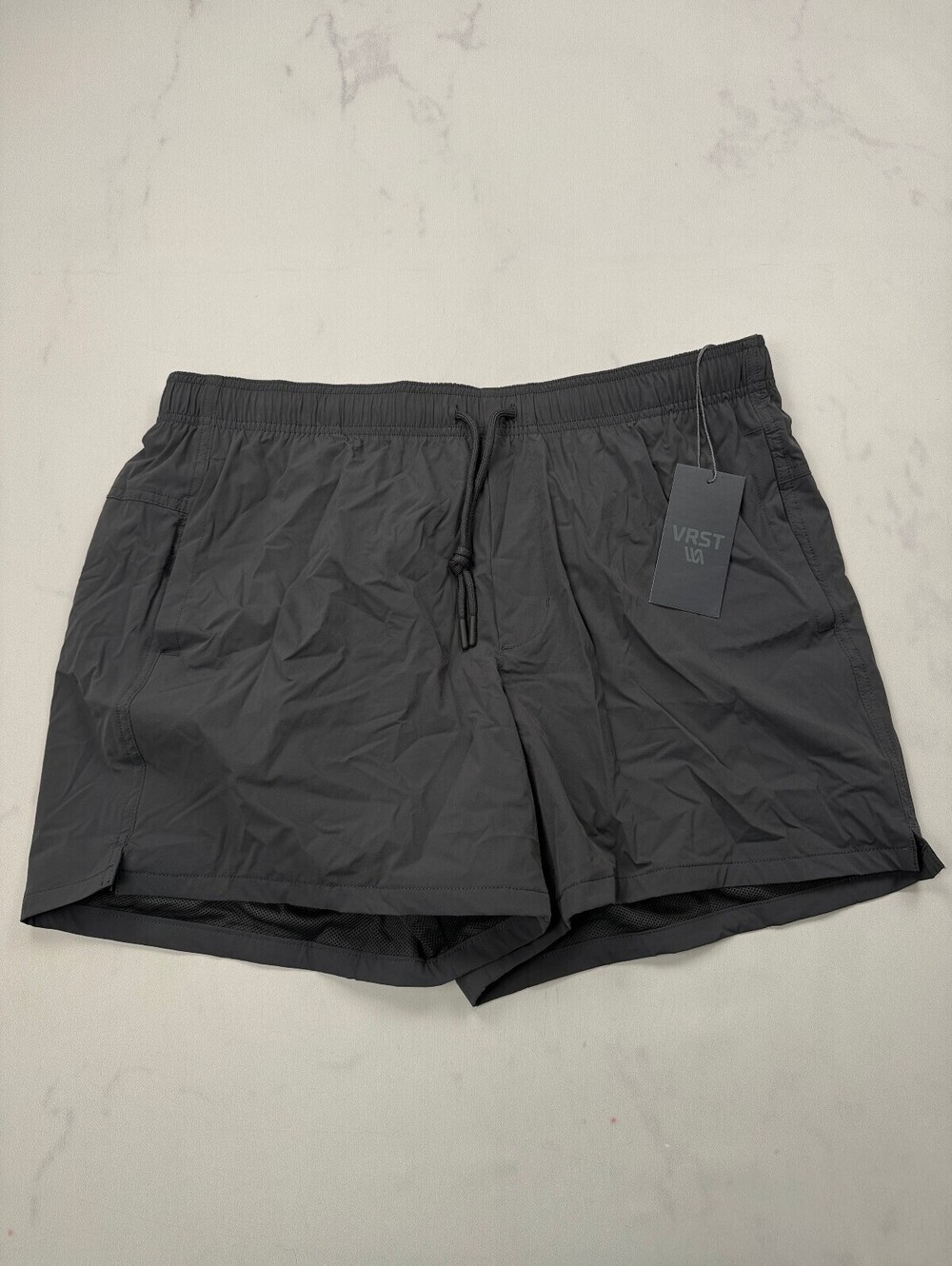 VRST Athletic Shorts Black Contemporary Adjustable Drawstring - Mens XL